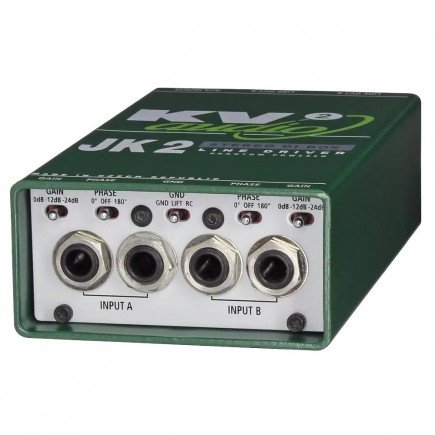 KV2 Audio JK2 Aktywny podwójny DiBox z wzmacniaczem linii.